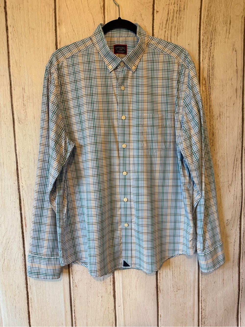 UNTUCKit Scansano Men's Long Sleeve Plaid Performance
Button-Down Shirt Size L